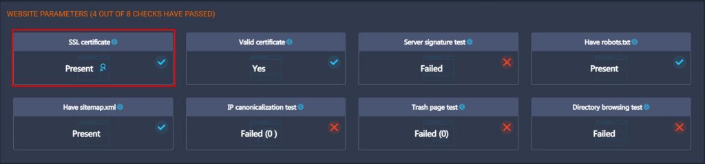 Missing SSL certificate