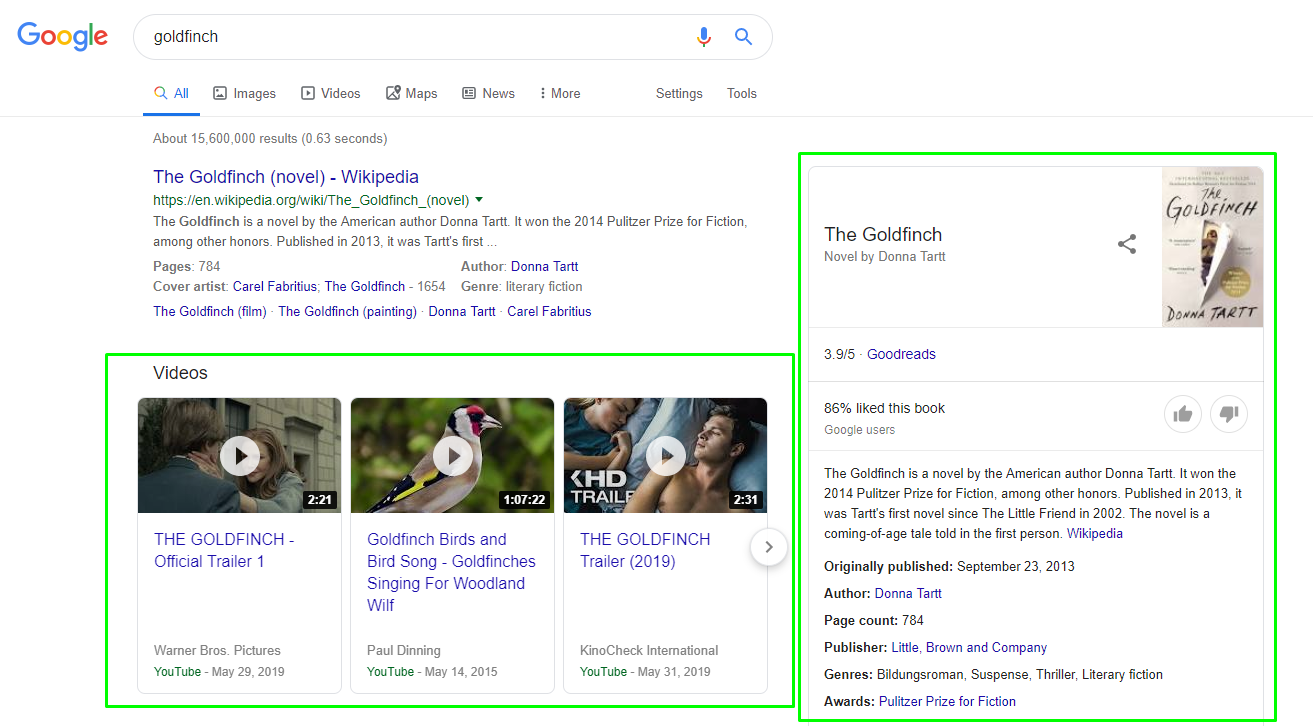 rich results Google example 1