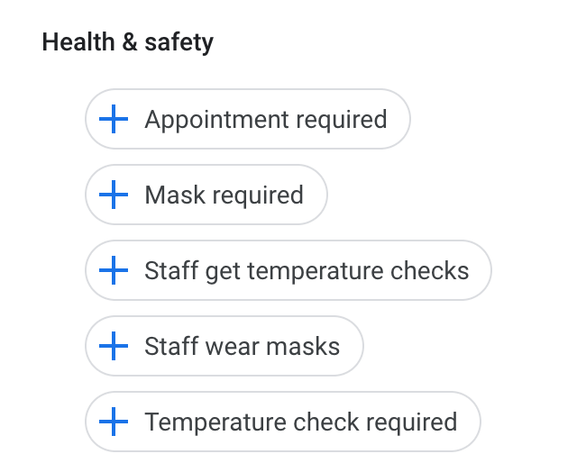 health and safety attributes